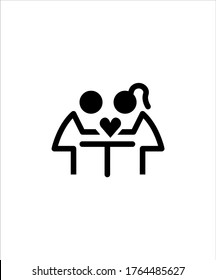 icono par,mejor icono plano vector.