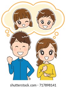 A couple imagines a child