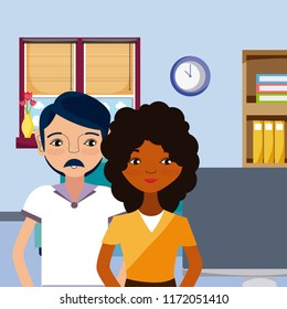 Couple inside house