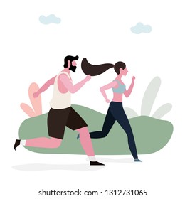 Couple Jogging together
