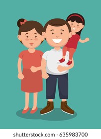 Couple and kid icon.
