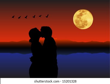 Couple kissing