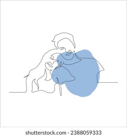 Couple line art stock vector
