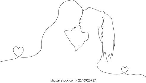 couple line art valentine day