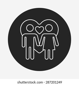 couple line icon