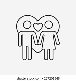 couple line icon