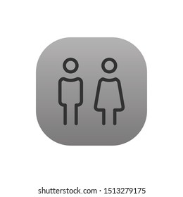 Couple  - Line Vector Icon