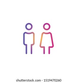 Couple  - Line Vector Icon