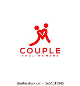 Couple Logo Design Vector Template