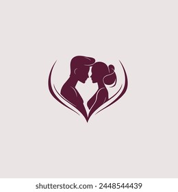 Couple Logo Vector Art Love, Relationship, Romance, Icon, Together.