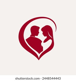 Couple Logo Vector Art Love, Relationship, Romance, Icon, Together.