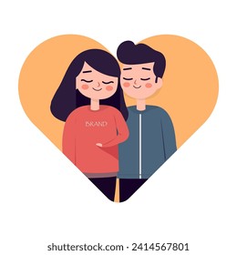 Couple in love. Boy and girl kissing and hugging. Cute romantic couple. Valentines day concept. Man and woman in love. Valentines postcard. 