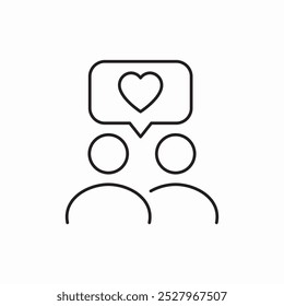 couple love bubble icon sign vector