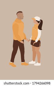 Couple in love card vertical