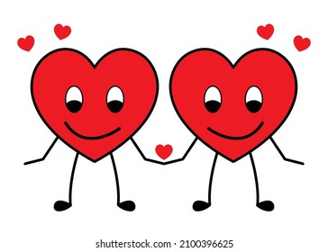 Couple in love, cartoon, illustration