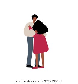 couple love clipart, dancing black people clip art, cute old couple, valentines day vector illustration in flat cartoon style