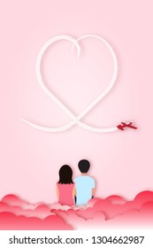 Couple in love concept. Valentines day greetings