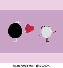 Couple in love concept, Valentine's Day Vector  