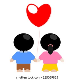Couple love concept vector illustration
