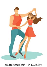 couple in love is dancing 