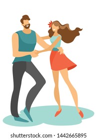 couple in love is dancing 