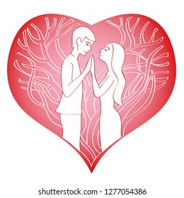 couple in love design