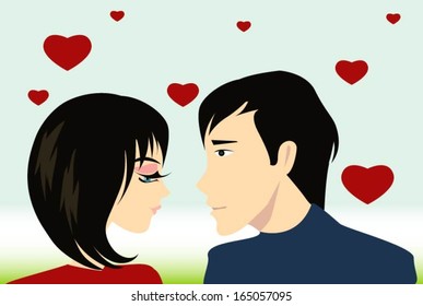 Couple in love design.