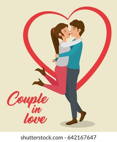 Couple in love design