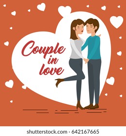 Couple in love design