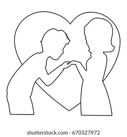 couple in love design