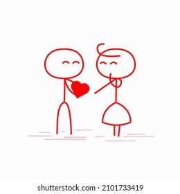 744 Stickman couple love Images, Stock Photos & Vectors | Shutterstock