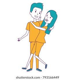 couple in love embraced