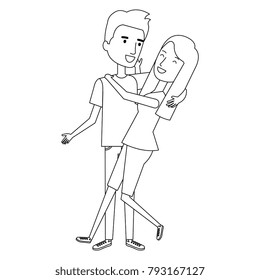 couple in love embraced