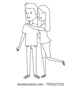 couple in love embraced