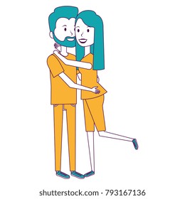 couple in love embraced