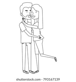 couple in love embraced