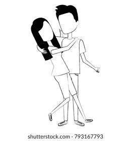 couple in love embraced