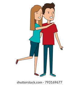 couple in love embraced