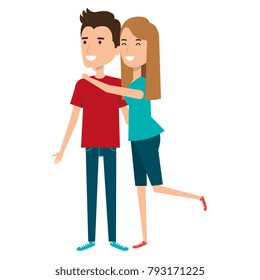 couple in love embraced