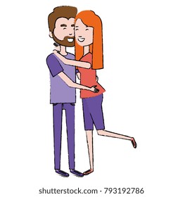 couple in love embraced
