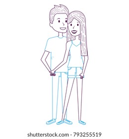 couple in love embraced