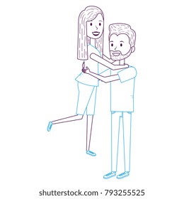 couple in love embraced