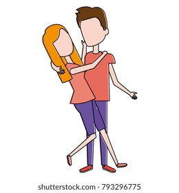 couple in love embraced