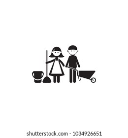 couple in love in the garden icon. Illustration of family values icon. Premium quality graphic design. Signs and symbols icon for websites, web design, mobile app on white background