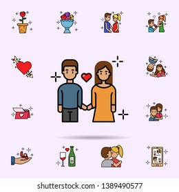 couple, love, hands, relationship icon. Universal set of love story for website design and development, app development
