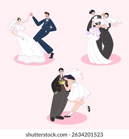couple love happy forever illustration