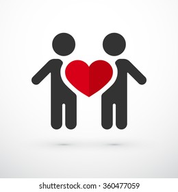couple in love heart