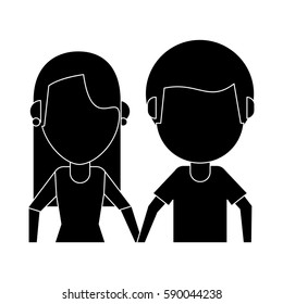 couple love hing hands pictogram