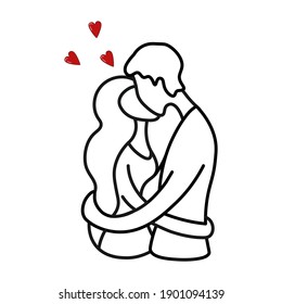 Sensual Portrait Of Cute Couple Stock Vectors Images Vector Art Shutterstock