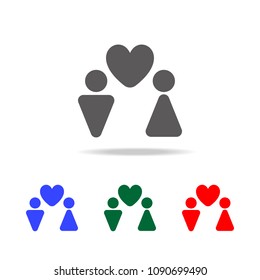 couple in love icon. Elements of Valentine's Day in multi colored icons. Premium quality graphic design icon. Simple icon for websites, web design, mobile app on white background